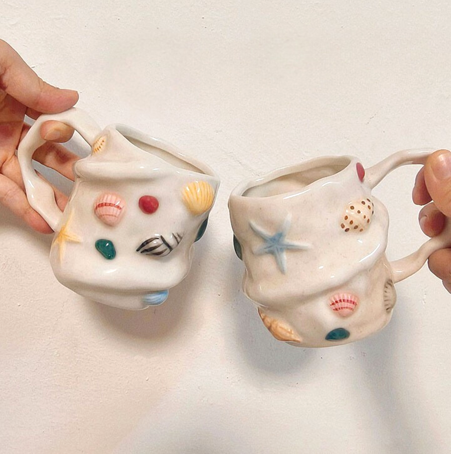 Limited edition 2025 seashell mug with ocean-inspired design