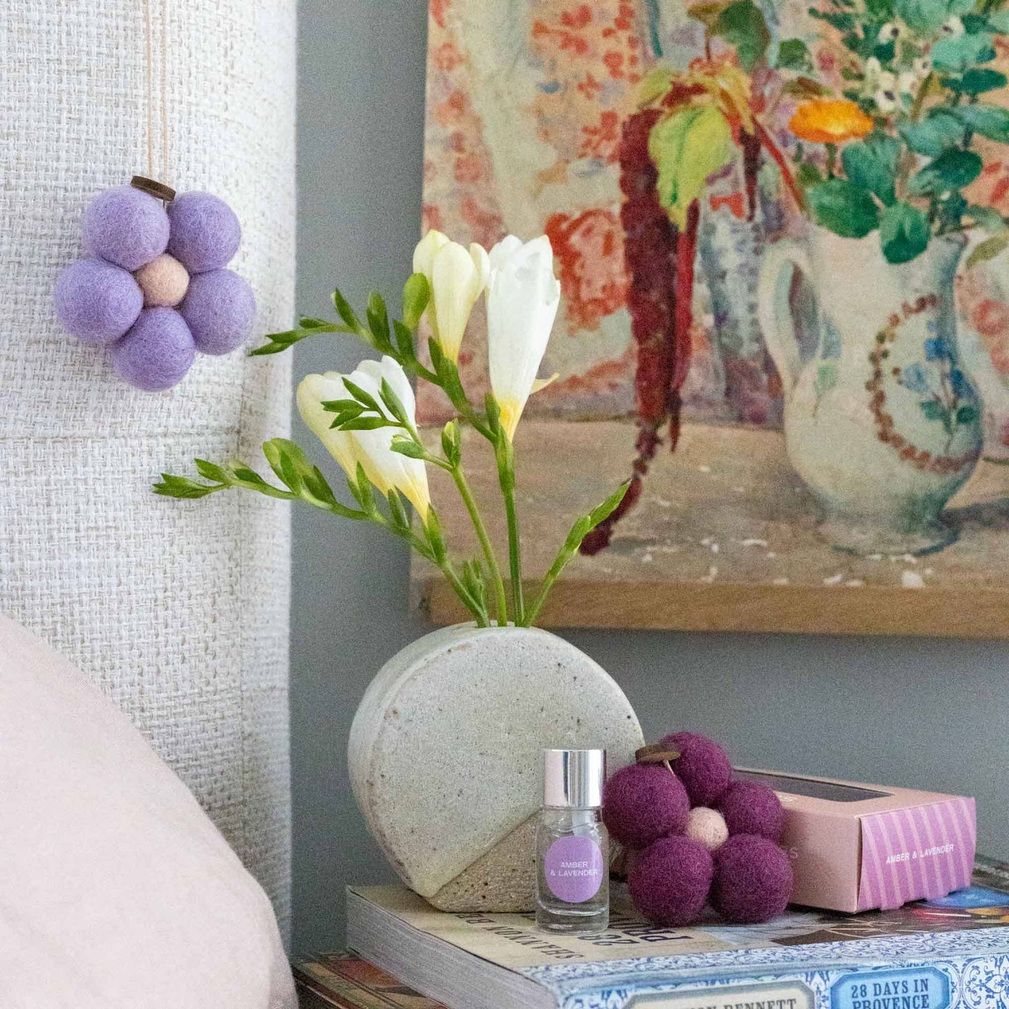 Felt Flower Fresheners - Amber & Lavender | Sunshine Coast Florist