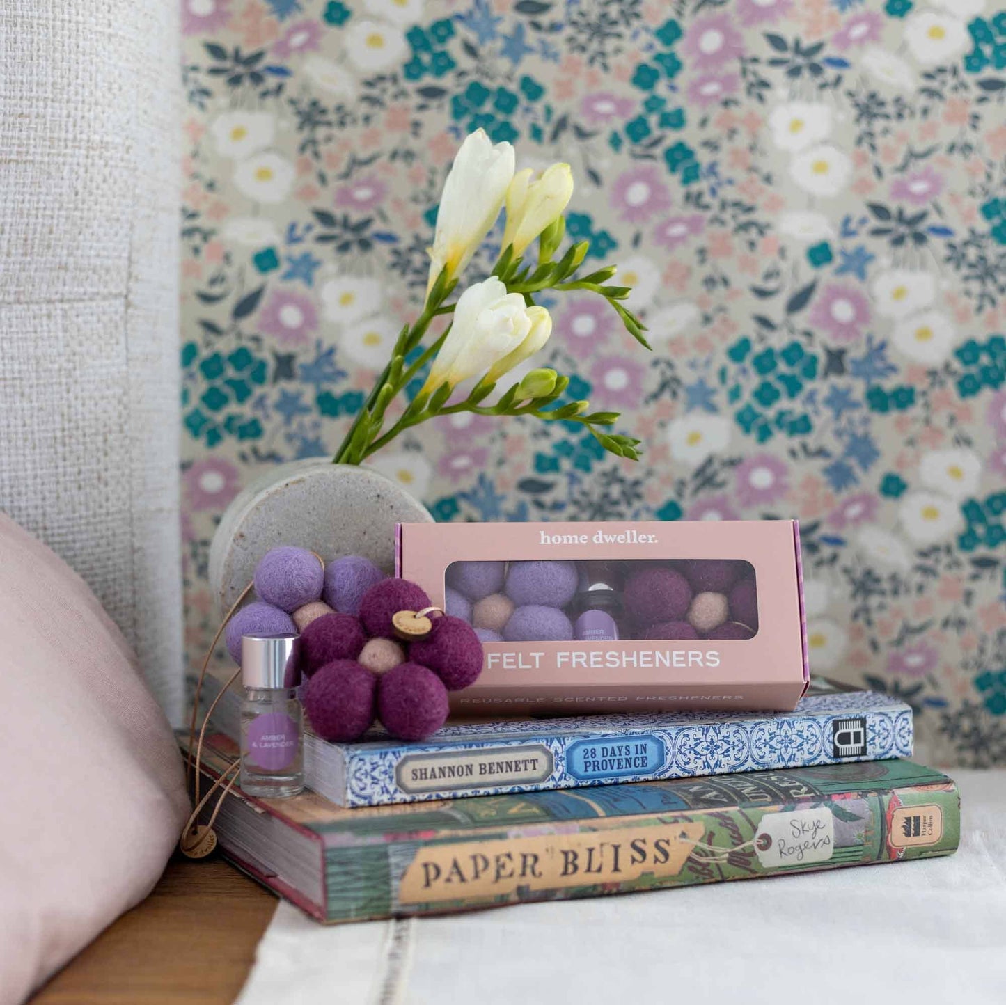 Felt Flower Fresheners - Amber & Lavender | Sunshine Coast Florist