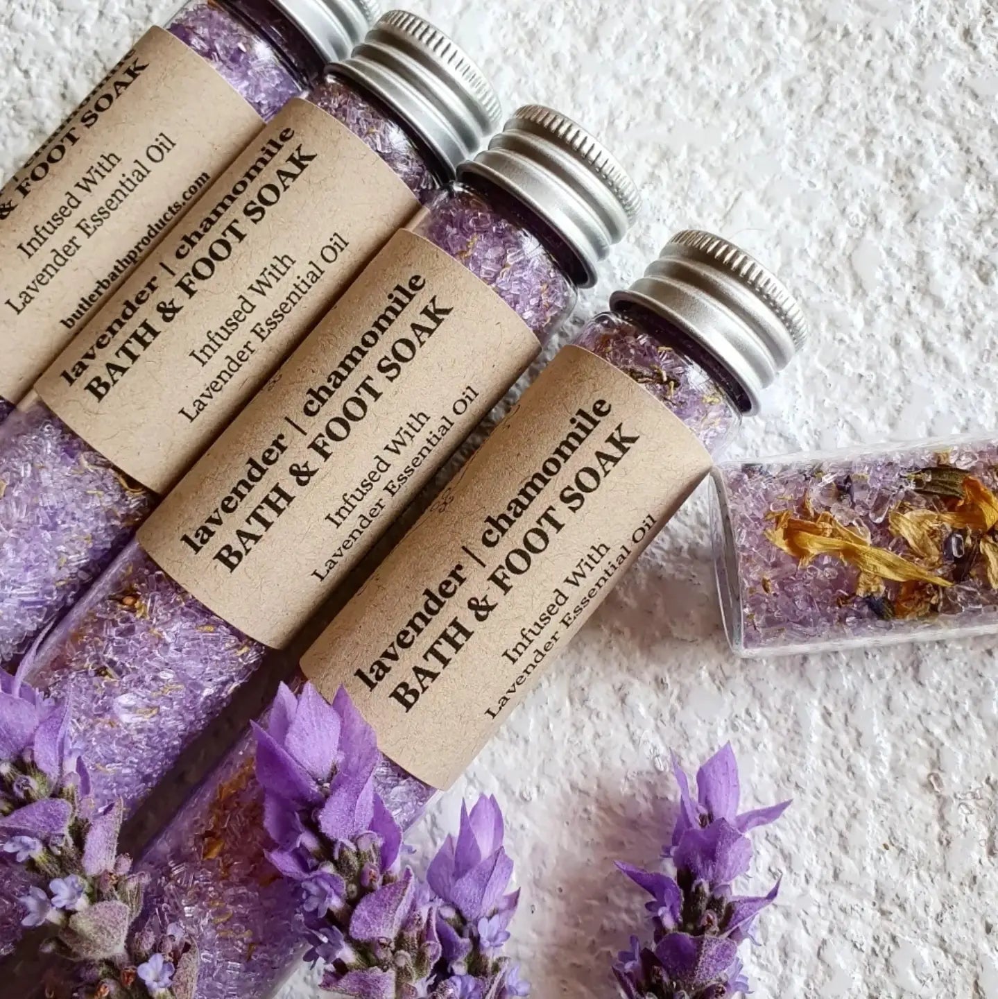 Bath salt soak test tubes