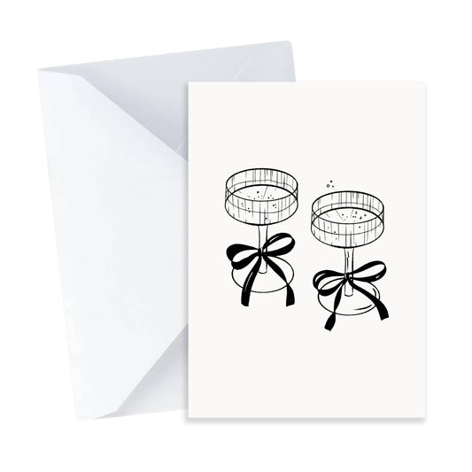 Champagne Congratulations Card- Mini Engagement Wedding Card