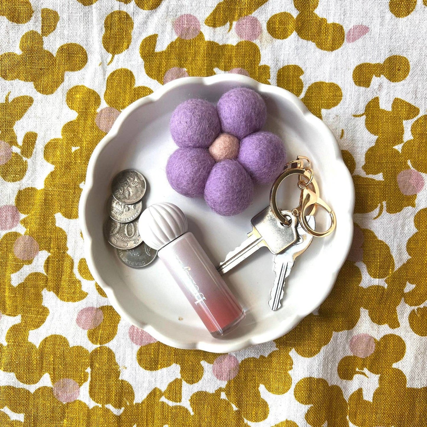 Bloom lavender wool felt car oil car diffuse