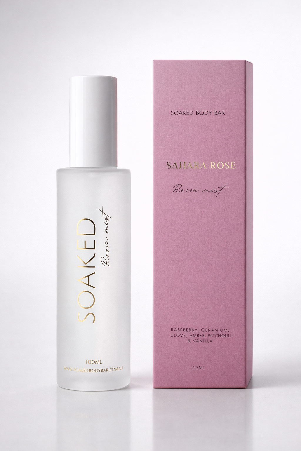 Sahara Rose room mist by Soaked Body Bar