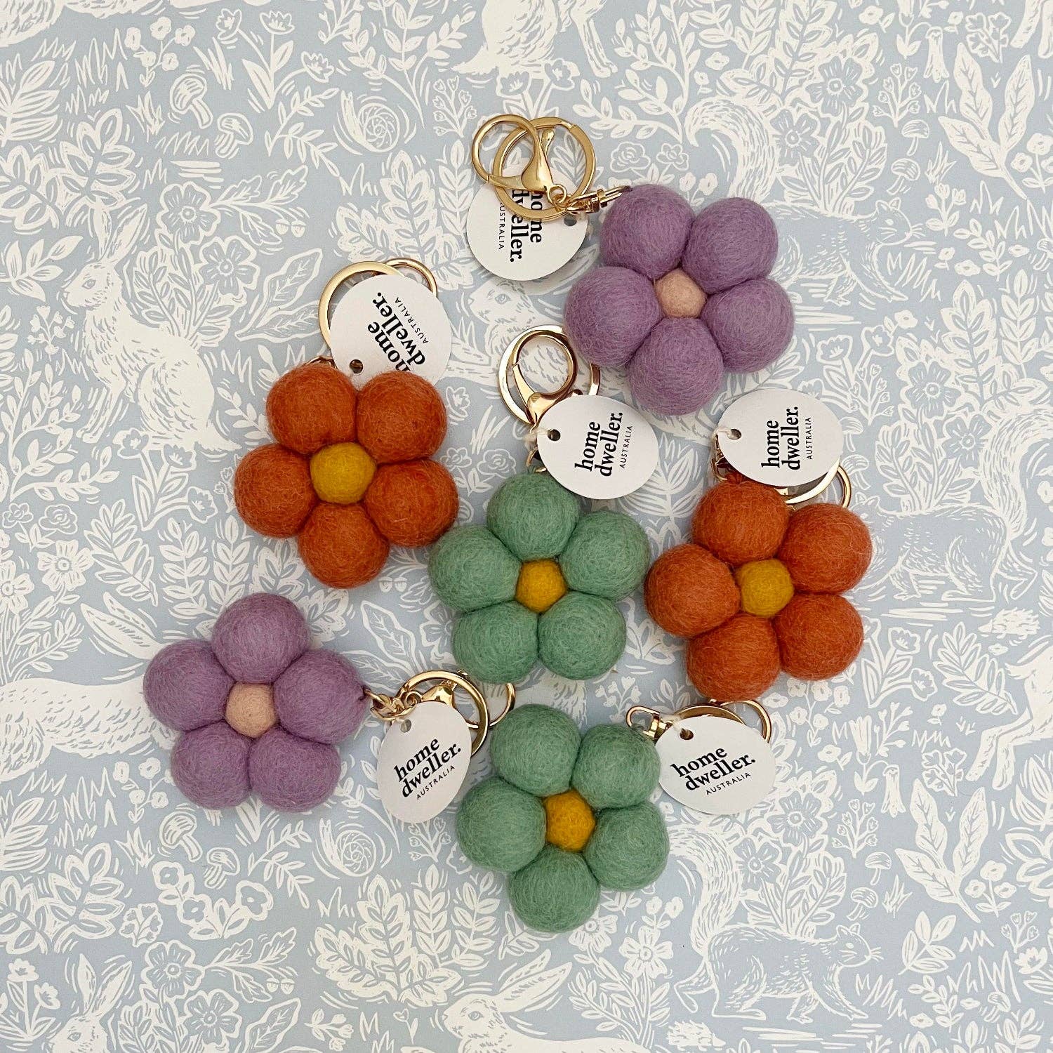 6 wool felt car air freshener for essential oils