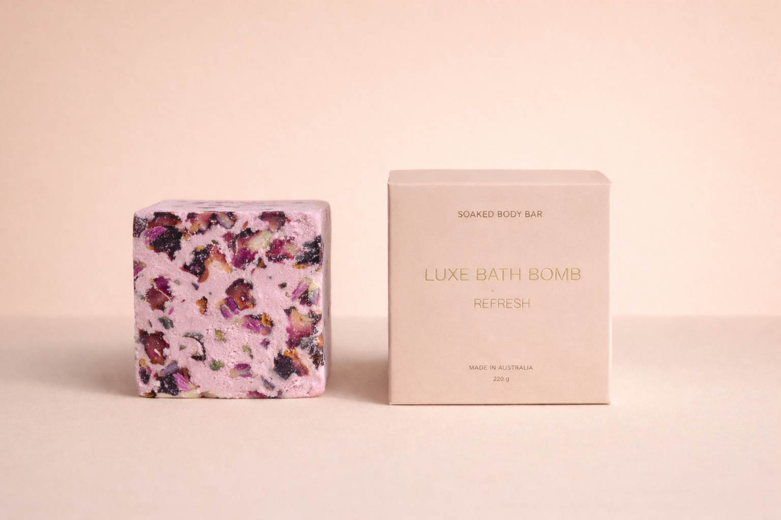 luxe bath bomb Watermelon and Strawberry oils