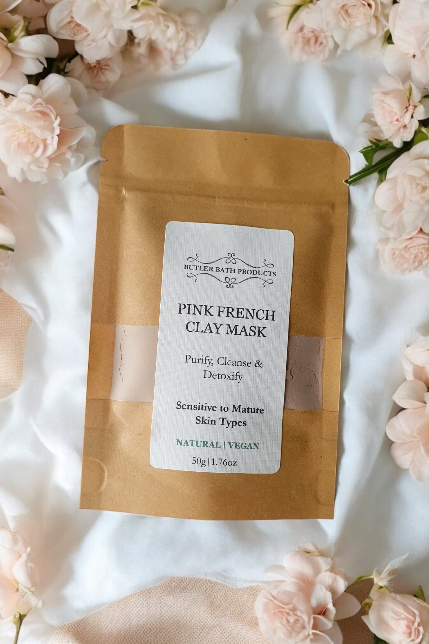 Pink french clay mask | Sugarplum Blooms | Sunshine Coast Florist