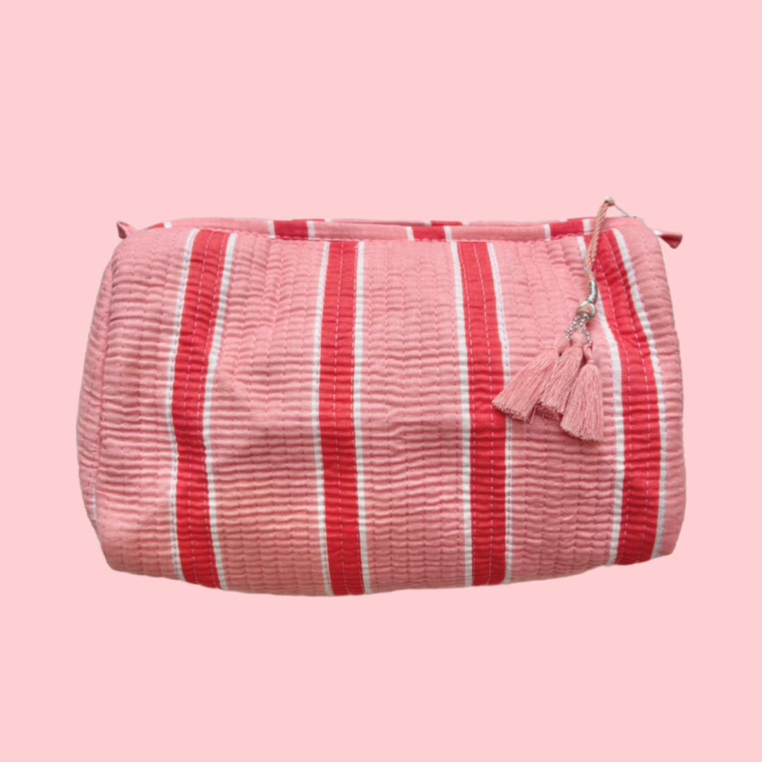 INDIE COSMETIC BAG [PEACH SORBET STRIPE]