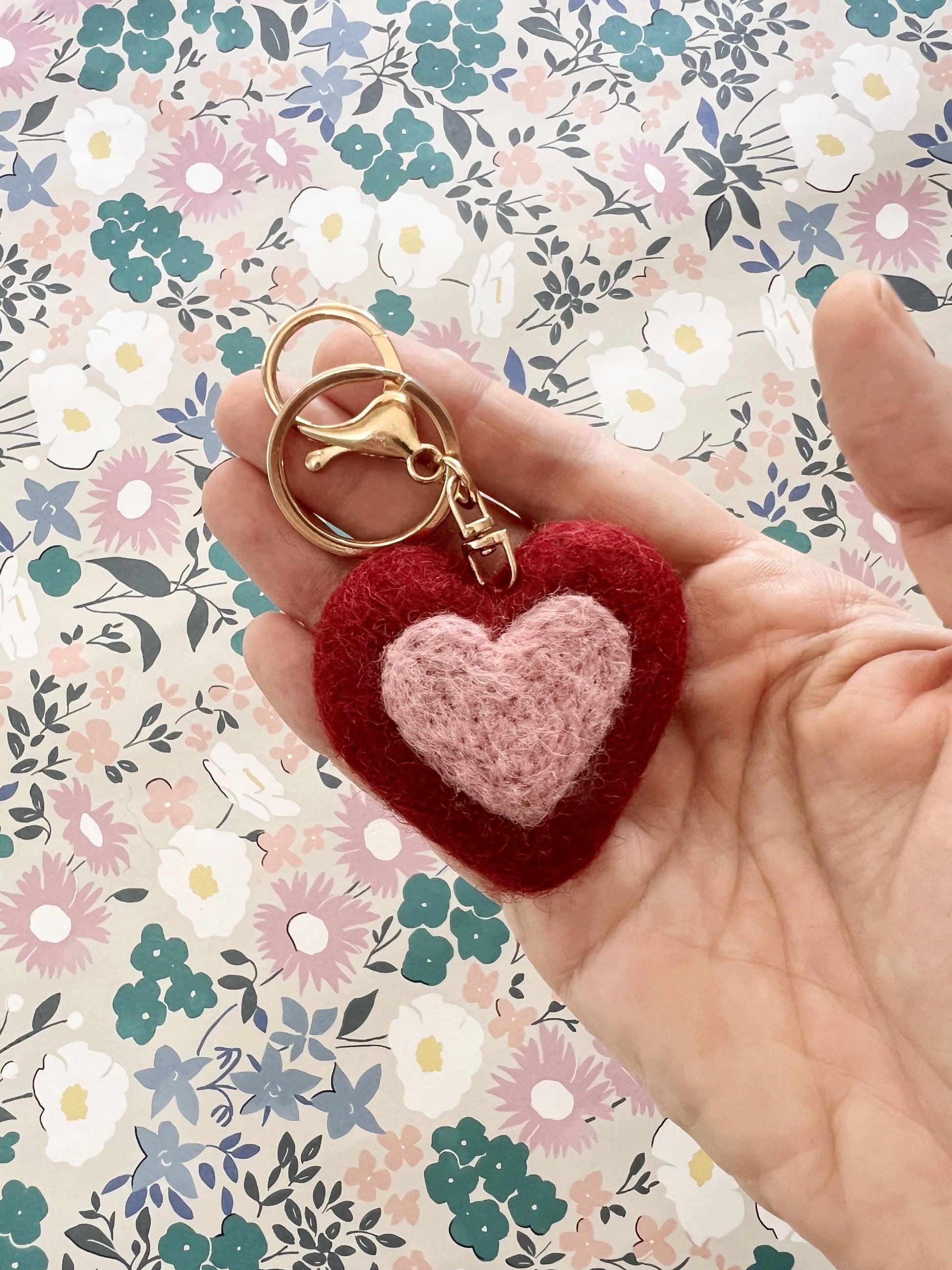 Love heart keychain | Cute bag accessory