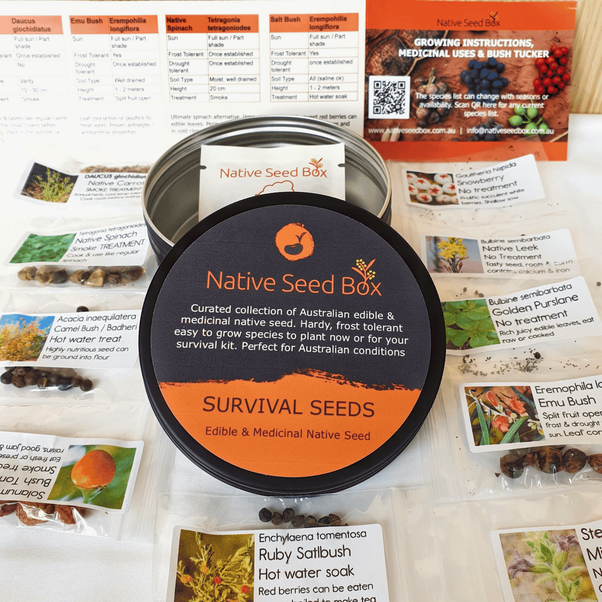 Australian bush tucker and medicinal plant seed kit