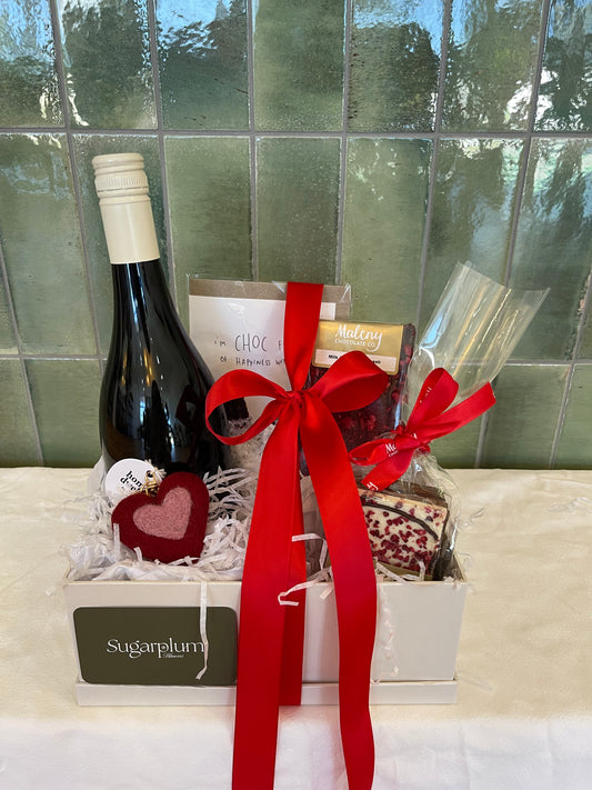 Wine gift box Sunshine Coast | Sugarplum Blooms