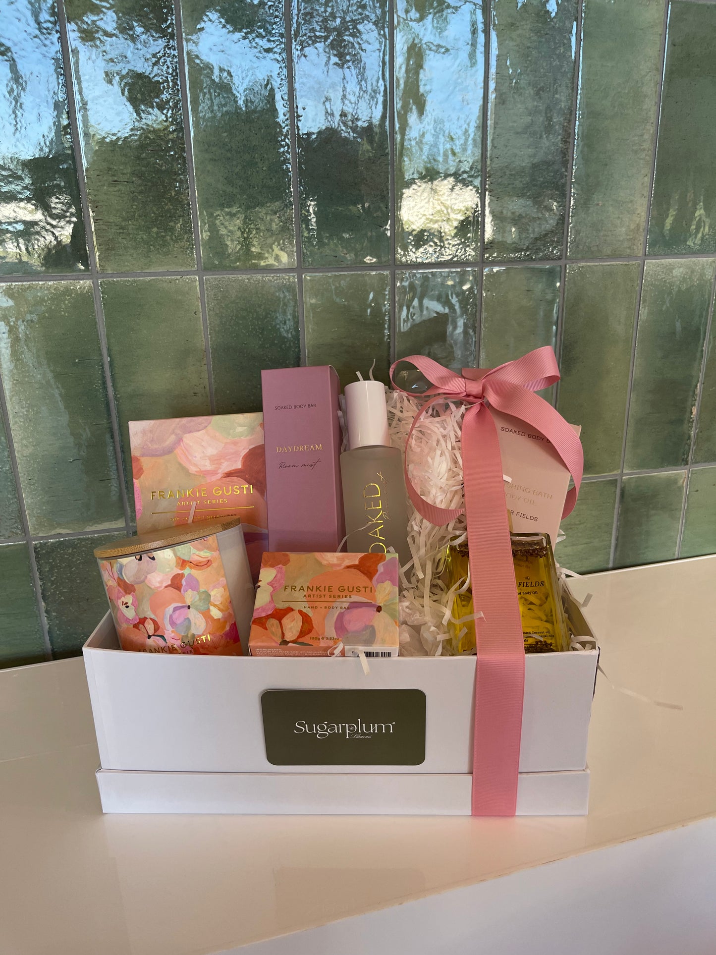 Easter Gift Box – Self Care Hamper with Candle, Body Care | Sugarplum Blooms