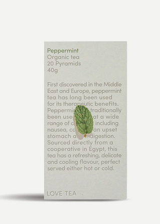 Love Tea Peppermint Pyramid Tea Bags | Sugarplum Blooms