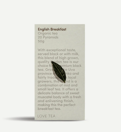 English Breakfast Tea | Organic Black Tea Bags