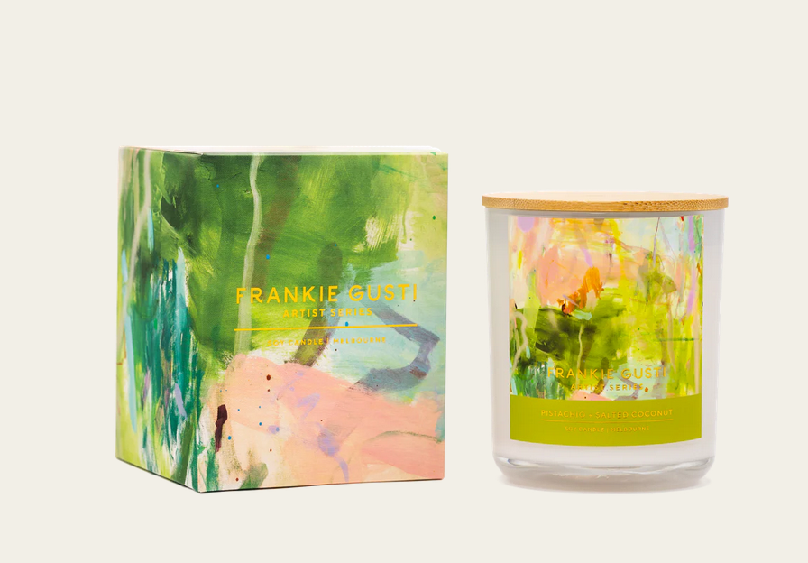 Pistachio & Salted Coconut Soy Candle | Frankie Gusti 
