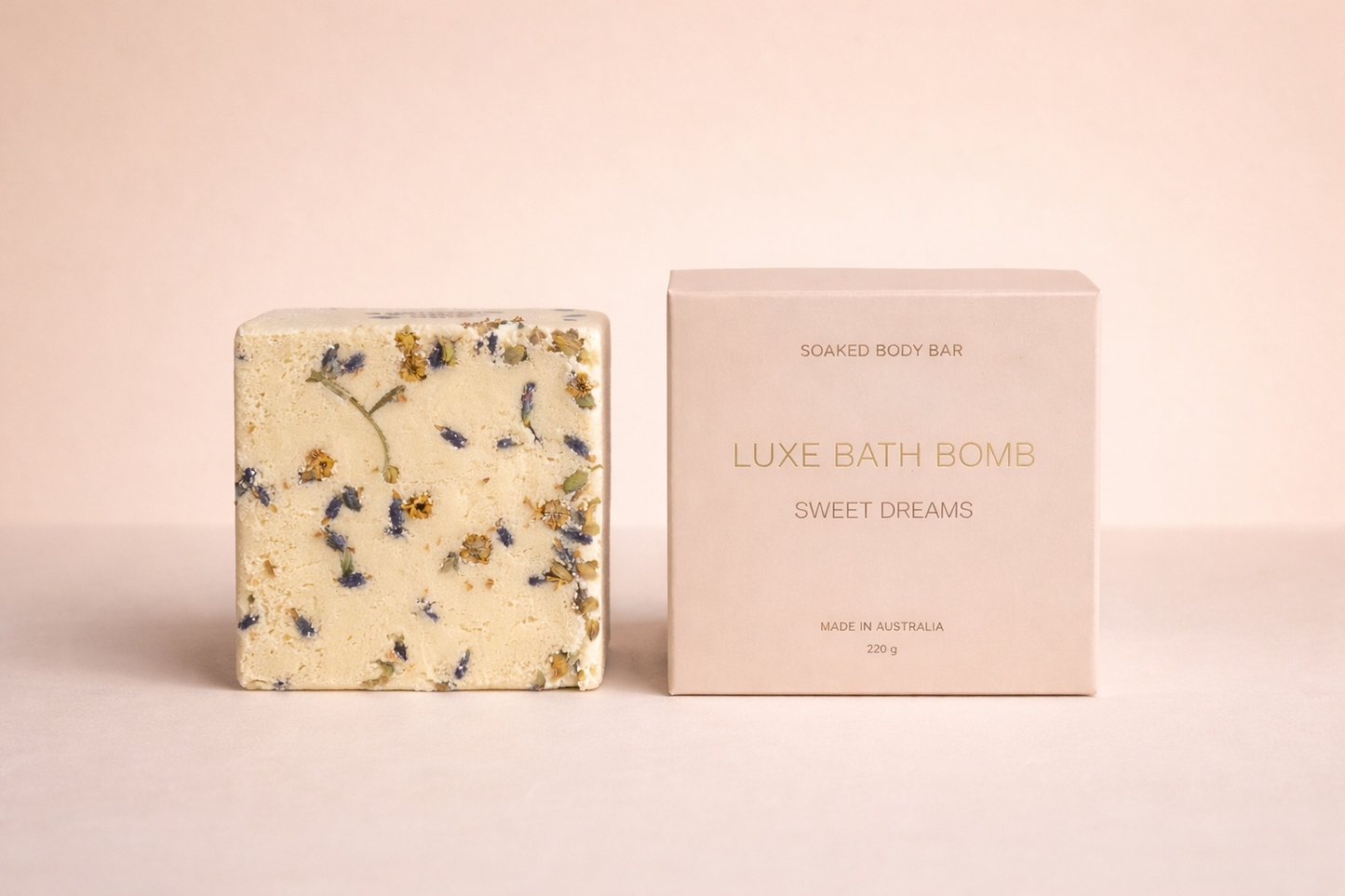 Soaked Body Bar bath bomb Lavender and Camomile essential oils