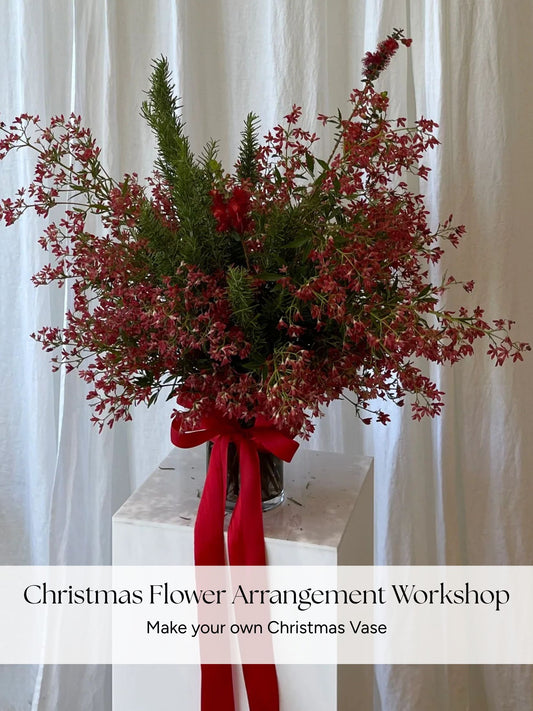 Christmas Vase Flower Arrangement Workshop