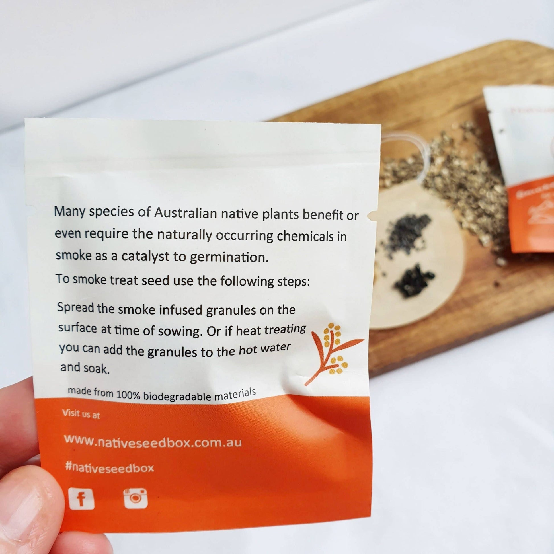 Handcrafted seed bombs with native Australian edible seeds